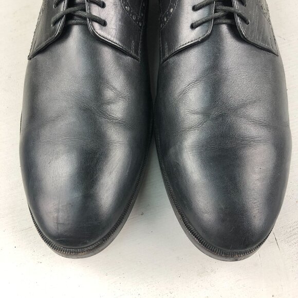 Cole Haan Men\'s Size 12M Grand.OS Henry Black Leather Plain Toe Dress Shoes main image 9
